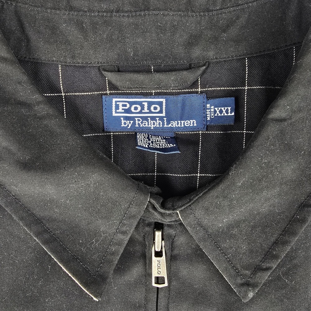 Polo Ralph Lauren Jacket Mens 2XL Black Bomber Full Zip Plaid Lined Preppy - Picture 4 of 10